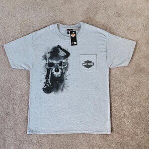 Harley davidson Skull PinUp Authorized Dealer T-Shirt
